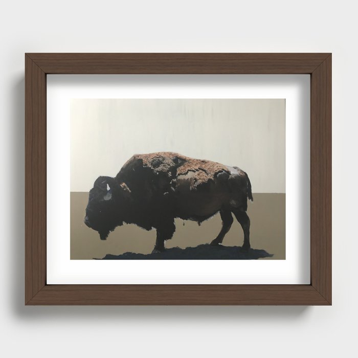 Yellowstone Bison Recessed Framed Print