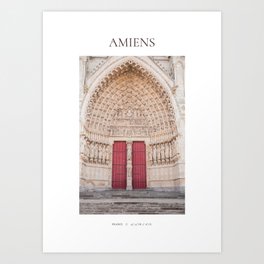 Amiens - travel photography - old churge  Art Print