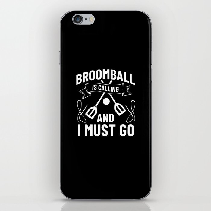 Broomball Stick Game Ball Player iPhone Skin