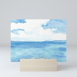 blue waters Mini Art Print