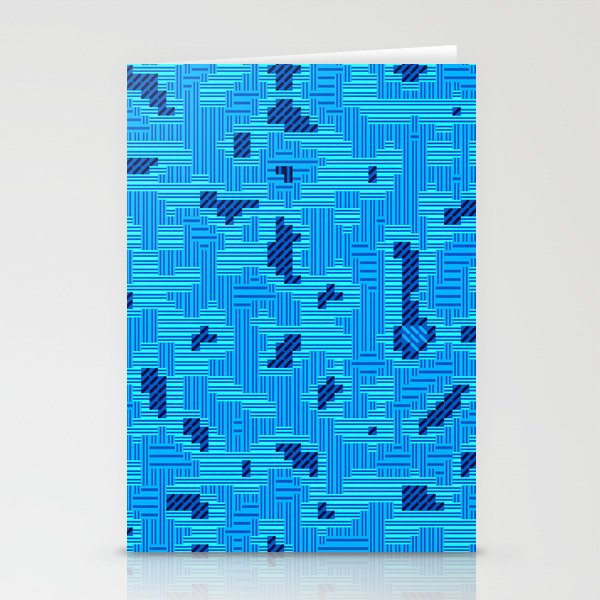 Blue Geometric Pattern Stationery Cards