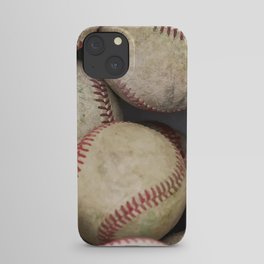 Many Baseballs - Background pattern Sports Illustration iPhone Case
