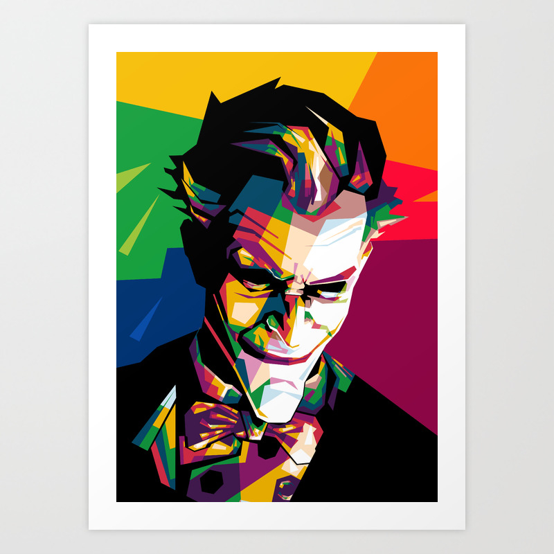 Joker Wpap Art Print By Miqfarwpap Society6