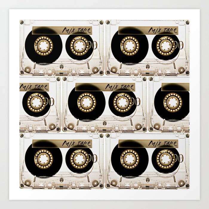 Download Retro classic vintage transparent mix cassette tape Art ...