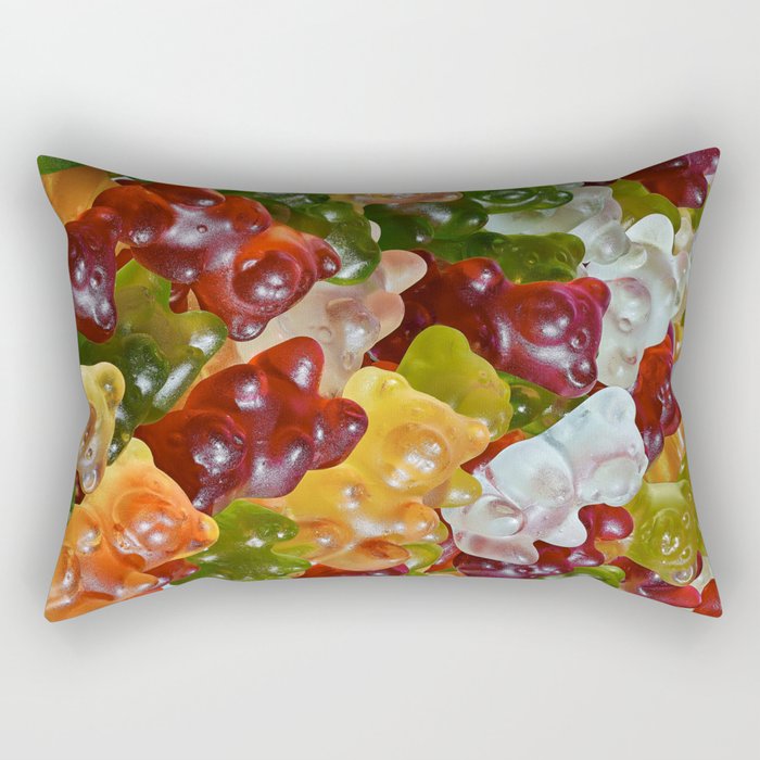 Candy Gummy Bears Rectangular Pillow