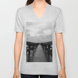 Rainy Dock V Neck T Shirt