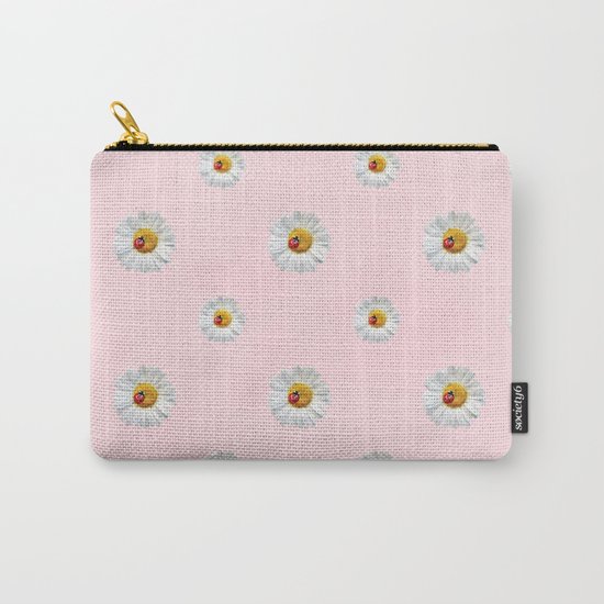 Flower Flowers Daisies in love- pink floral pattern Carry-All Pouch