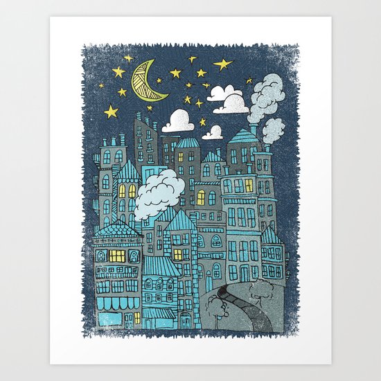 LULLABY TOWN Art Print