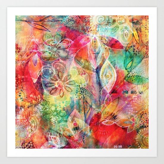 Summer Floral Dreams Art Print