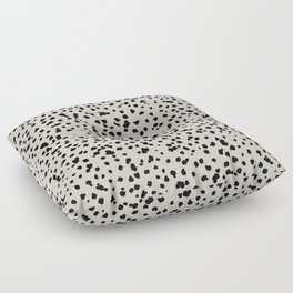 Scattered Spots Black On Beige Floor Pillow