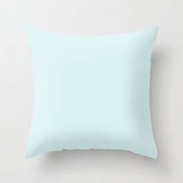 Light Aqua Blue Solid Color Pantone Ice Castle 11-4606 TCX Shades of Blue-green Hues Throw Pillow