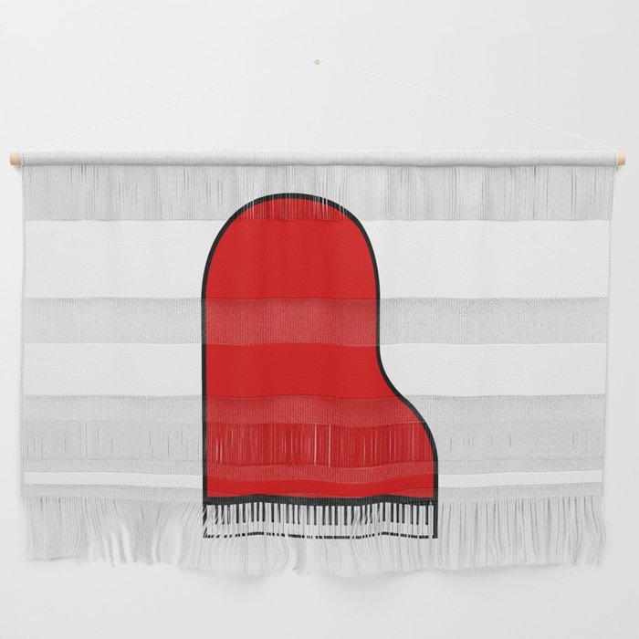 Red Grand Piano Wall Hanging