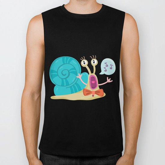 Cute Snail Biker Tank
