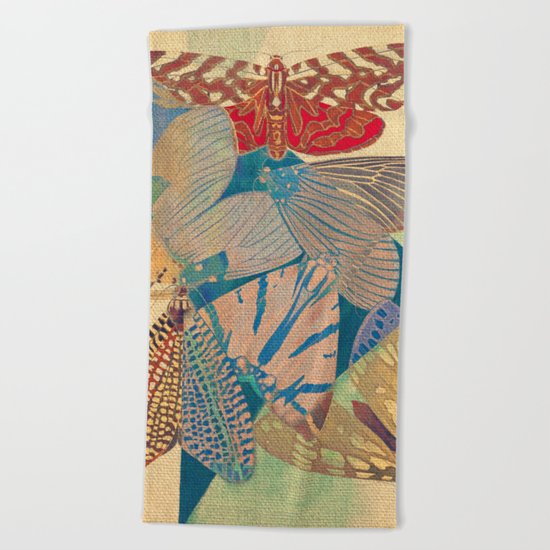 Triangle of Butterflies Beach Towel