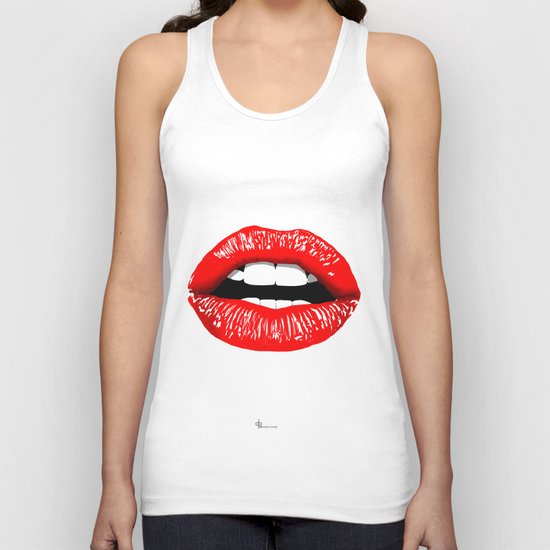 Sexy Lips Unisex Tank Top