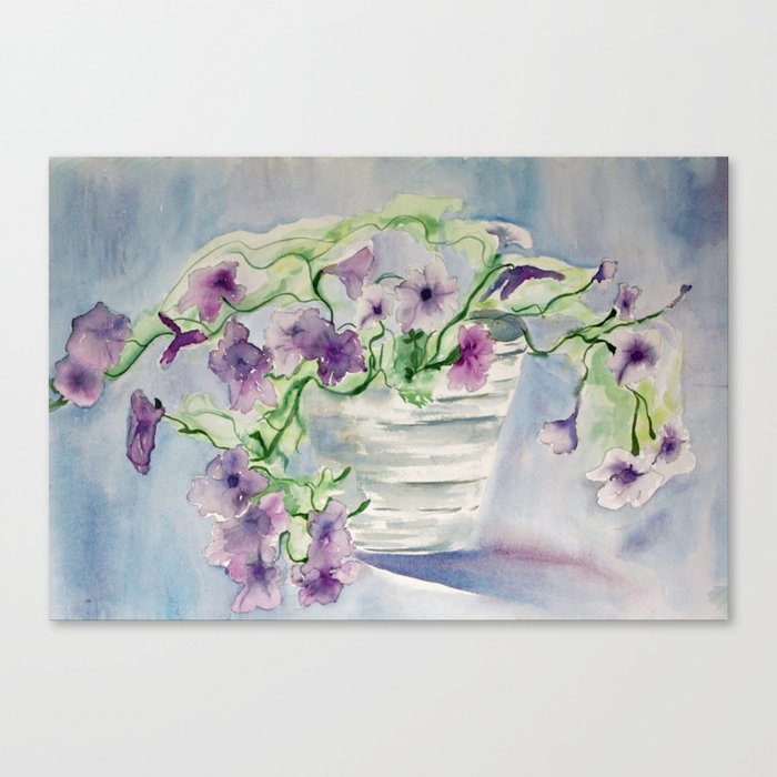 Purple Petunias Canvas Print