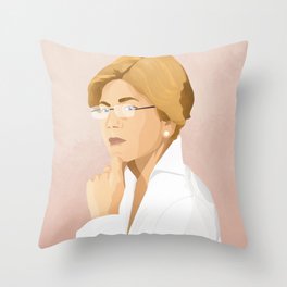 Elizabeth Warren Throw Pillow
