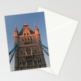 Great Britain Photography - Sunset Shining On The Tower Bridge In London Stationery Card
