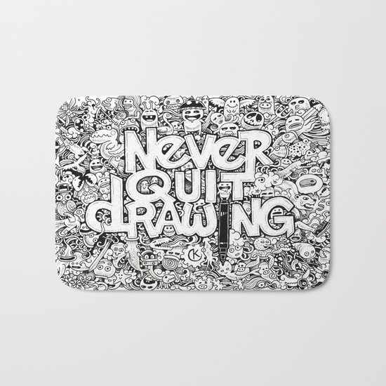 Never Quit Drawing Bath Mat