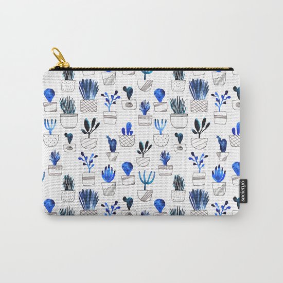 Blue cacti Carry-All Pouch