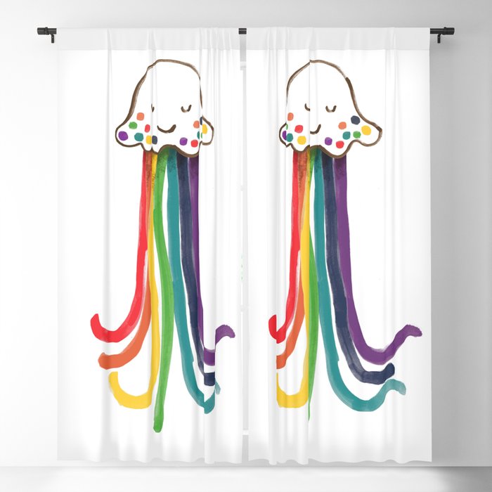 Rainbow Jellyfish Blackout Curtain By Budikwan Society6