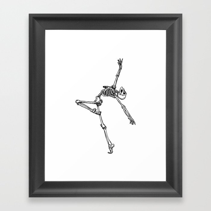 Ballet Skeleton Framed Art Print