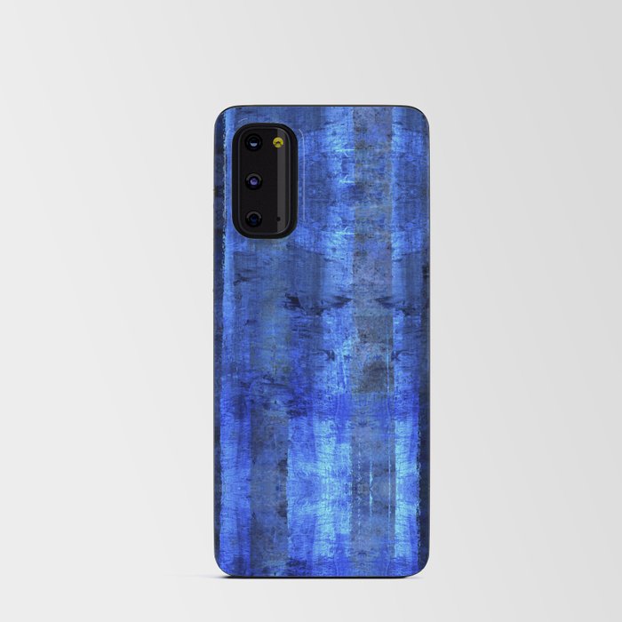 Blue Meditation - Indigo Watercolor Stripes Android Card Case