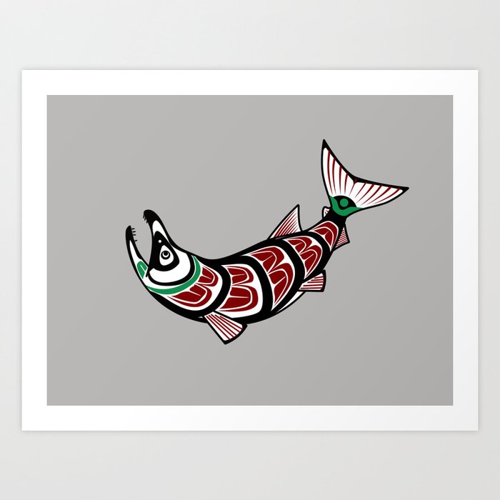 Haida Salmon Art Print