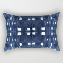 Shibori City Blue Rectangular Pillow