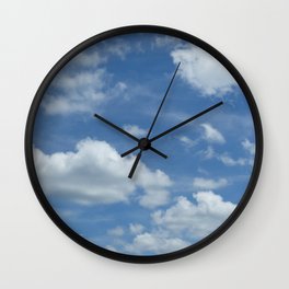 Blue Summer Sky // Cloud Photography Wall Clock