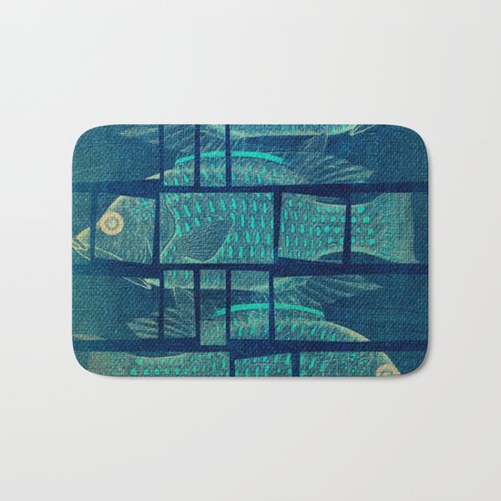 Fish Under Strong Radiation Bath Mat