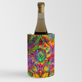 Bohemian native colorful design, country pattern art Wine Chiller