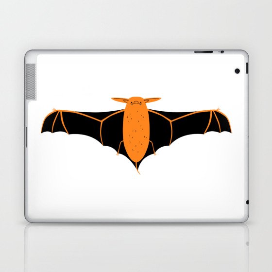 Funny halloween bat animal flying cartoon  Laptop & iPad Skin