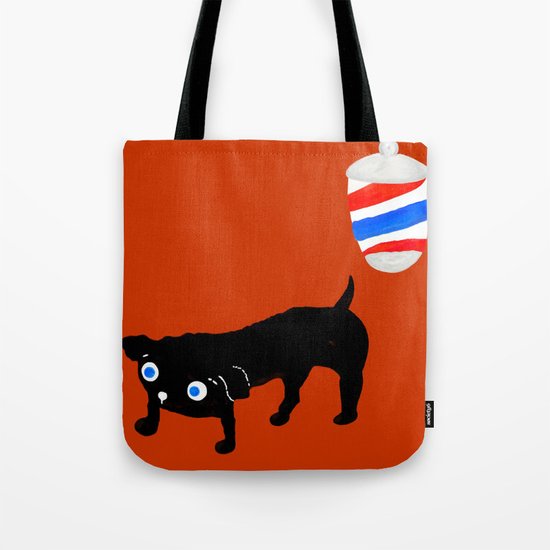 Hairdresser's black dog Tote Bag