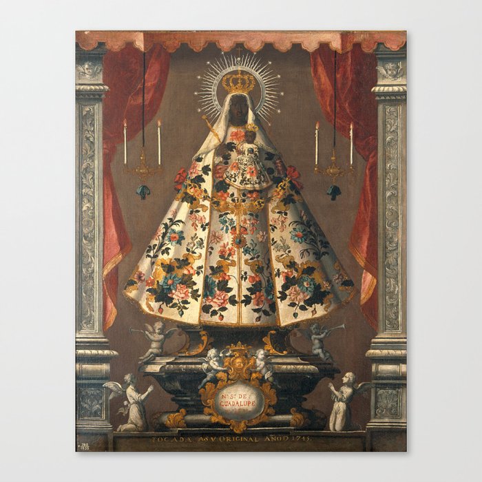 Black Madonna Mexican Painting, 1745 Canvas Print