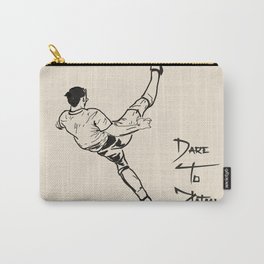 Dare To Zlatan 2 Carry-All Pouch | Painting, Vintage, Ink, Illustration, Sports, Black and White, Digital, People 