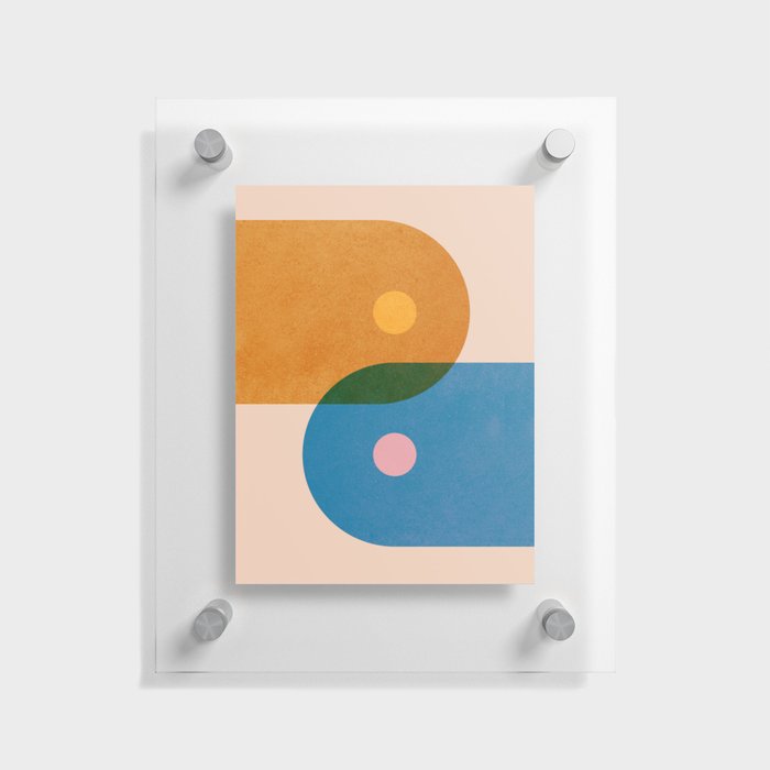 Abstraction_SUN_BALANCE_YIN_YANG_CONNECT_POP_ART_0108A Floating Acrylic Print