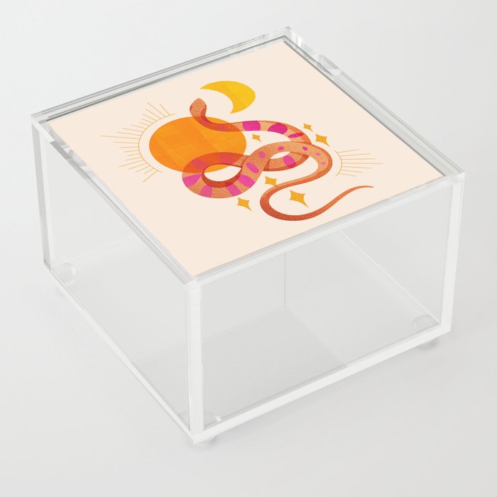Abstraction_SUN_MOON_SNAKE_Minimalism_001 Acrylic Box
