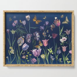 Nocturnal Nature (Tulips, Crocus, etc) Serving Tray