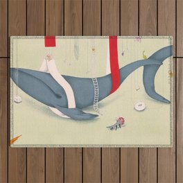 A whale has landed Outdoor Rug