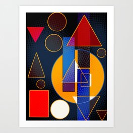 Géometrie Abstract Art Composition Art Print