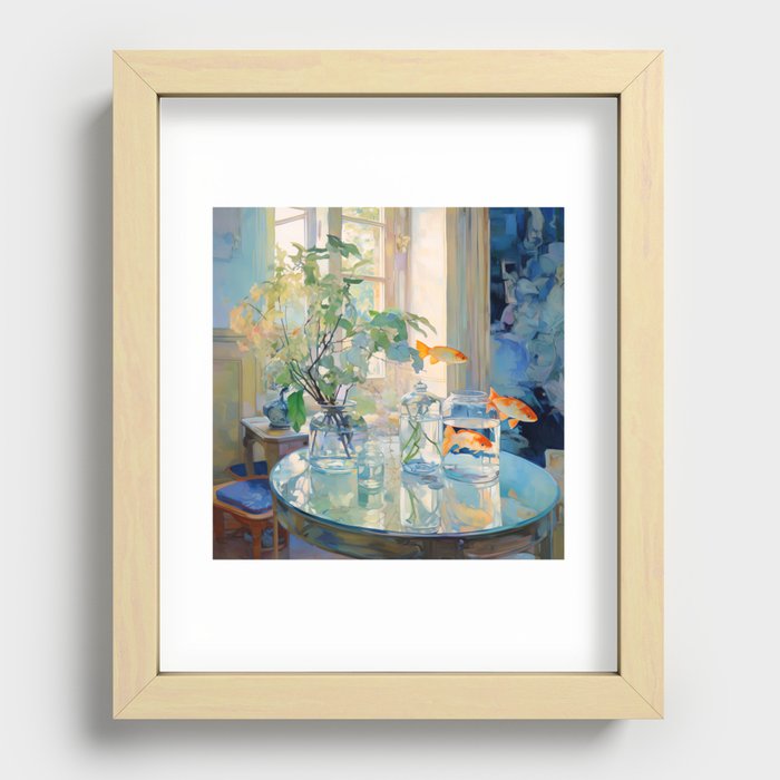 Swimming Free Recessed Framed Print