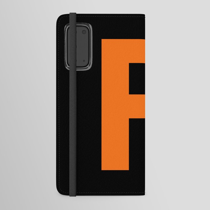 Letter R (Orange & Black) Android Wallet Case