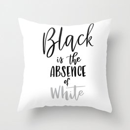 Absence of White Throw Pillow