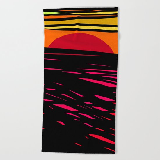 MELTING GLACIER Beach Towel
