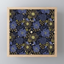 Magical Floral Sparkling pattern  Framed Mini Art Print