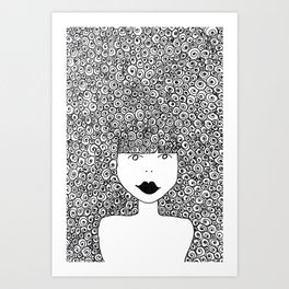 Big Hair Don't Care Art Print