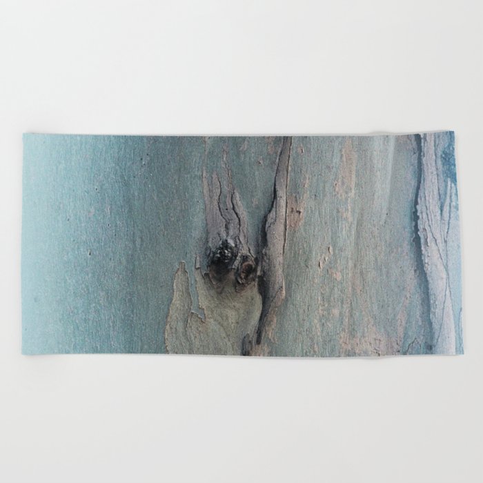 Eucalyptus Tree Bark and Wood Abstract Natural Texture 62 Beach Towel