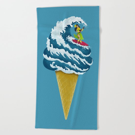 Perfect Wave Beach Towel