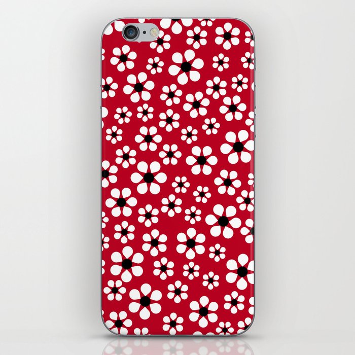 Dizzy Daisies - Red 2 - more colors iPhone Skin